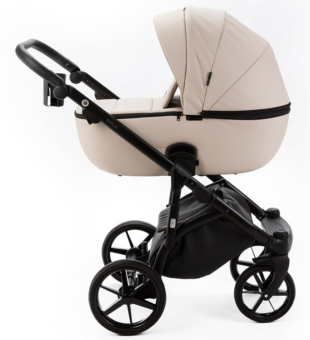 Детская коляска Adamex Nola Deluxe 2 в 1 N-SA07 (СВ.БЕЖ. КОЖА)