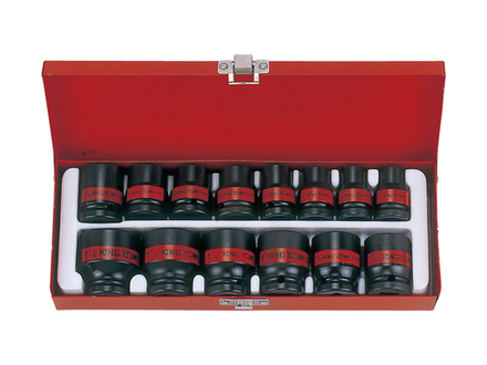Набор ударных торцевых головок 1/2 шестигранные, 14 предметов king tony 4414sp