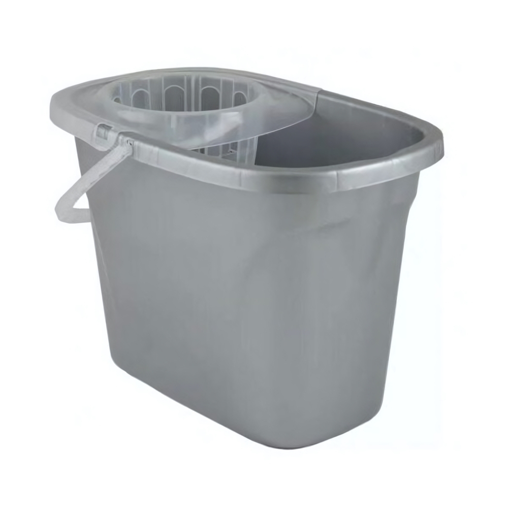 Ведро "Etna" прямоугольное с отжимом МОП 8л (серый)