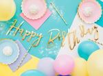 Гирлянда "Happy Birthday" (золото) 62 см