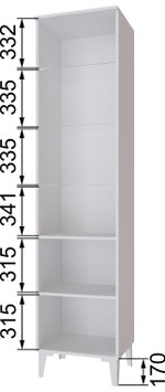 Гостиная Толедо Пенал-витрина ТШ-1