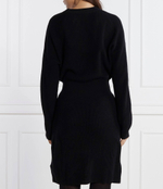 Хлопковое платье SMD WOOL CASH WAISTED DRESS Tommy Hilfiger - черный(WW0WW40263)