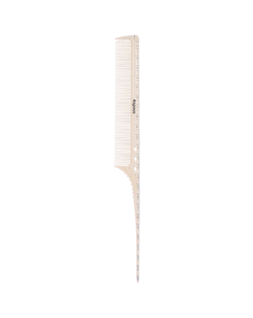 Kapous Professional Расческа парикмахерская Polycarbonate,  с пластиковым хвостиком, 249*24 мм