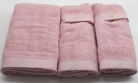 Набор полотенец 5шт Blumarine Benessere темно-розовый
