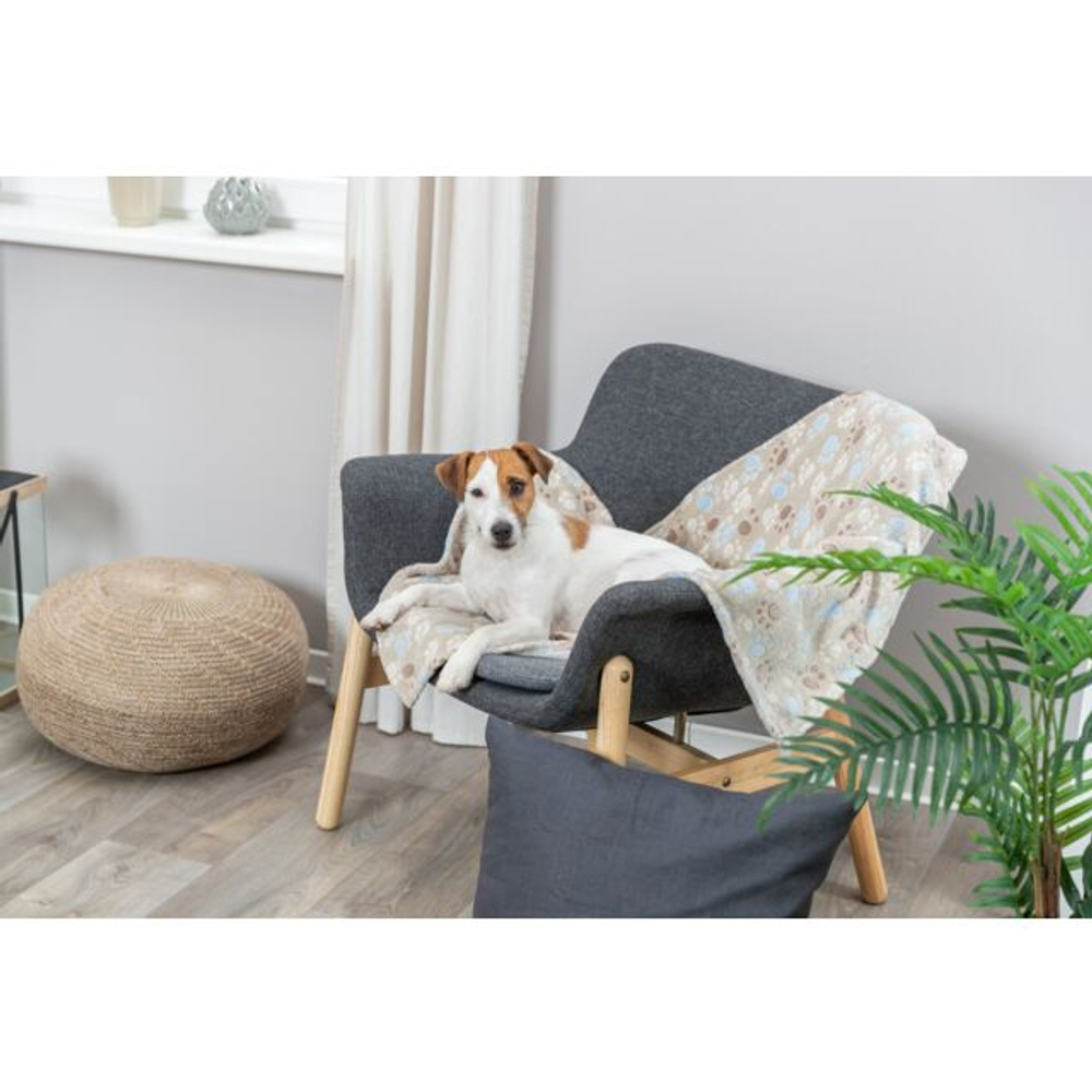 Подстилка-плед Laslo, 100 × 70 см, флис, бежевый, Trixie