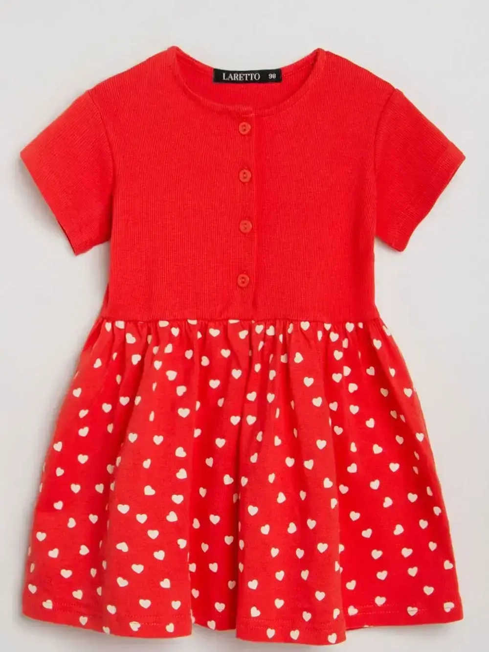 Платье в садик для девочки с коротким рукавом