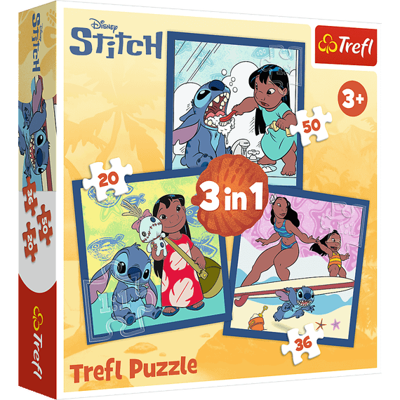 Pazl \ Puzzle \ Пазлы Puzzles - "3in1" - Time with Stitch / Disney Lilo&amp;Stitch