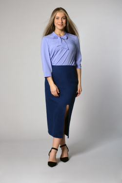 Юбка женская 3833АП, темно-синий #366Тси013833АП