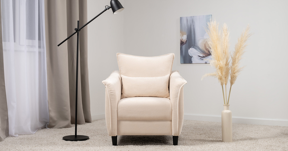 Берта кресло для отдыха (молочный)