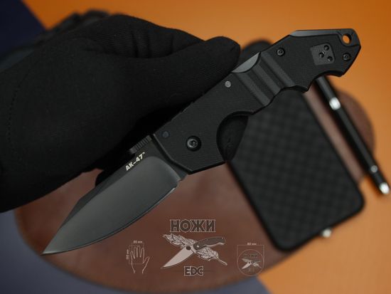 Складной нож Cold Steel "MINI AK-47 "Carpenter CTS® XHP c клинком из стали CTS-XHP, рукоять G10