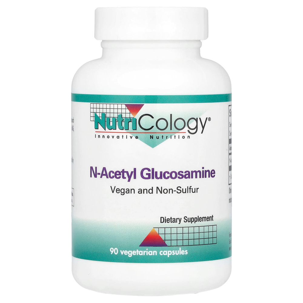 Nutricology, N-ацетил глюкозамин, 500 мг, 90 вегетарианских капсул