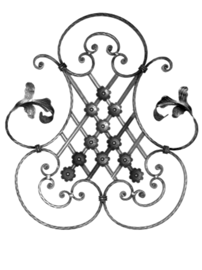 Декоративная панель из стали 740*640 мм, р-р материала П16*8, вес 6,45 кг