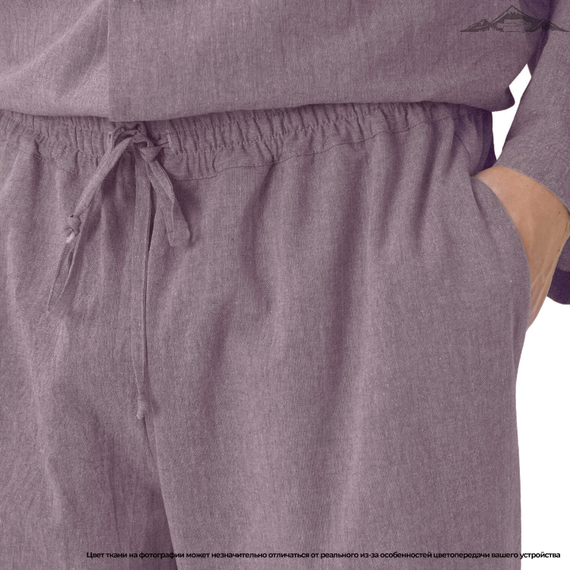Вареный (стираный) хлопок, цв.Пыльно-лиловый меланж
