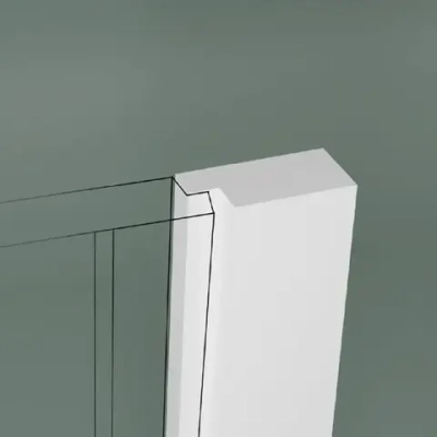 Завершающая рейка для панелей 3D BOARD 19х14х2900 мм белая