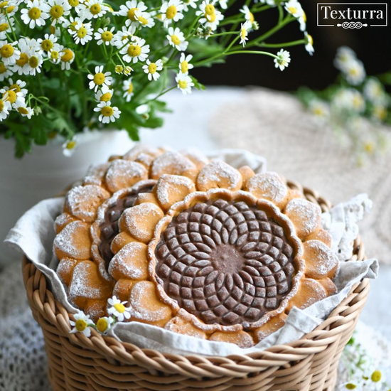 Печатный пряник в виде подсолнуха