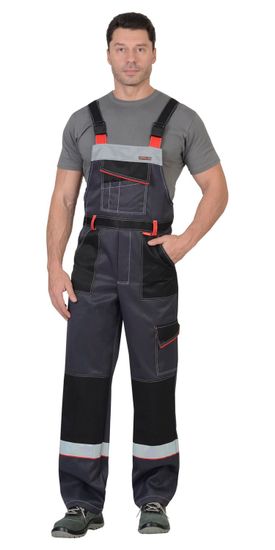 Костюм "Сириус-Полином" полукомбинезон (т.серый/черный/красный)