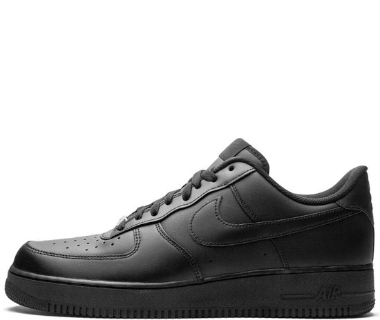 Кроссовки Nike Air Force 1 Low All Black с мехом