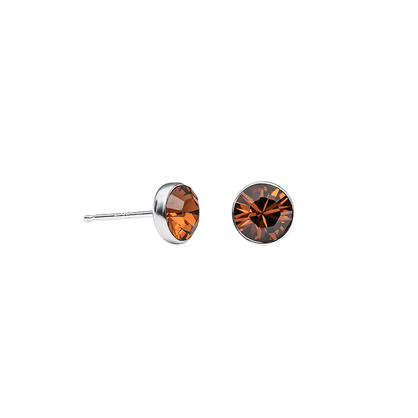 Серьги-пусеты Fiore Luna Smoked Topaz SWE298 ST S