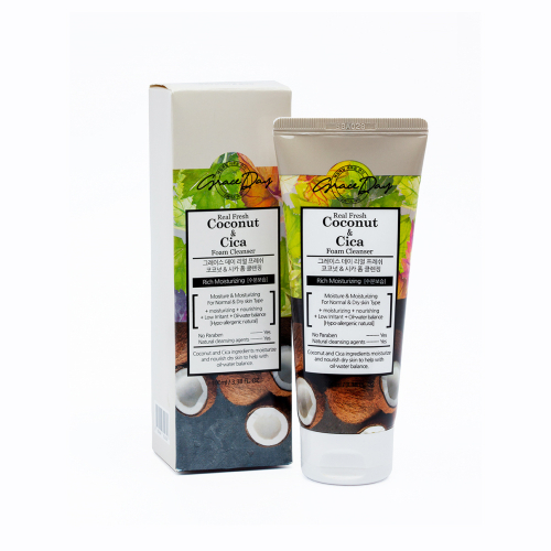 "GRACE DAY" Увлажняющая пенка для умывания с экстрактами кокоса и центеллы азиатской, 100мл