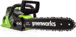 Аккумуляторная цепная пила Greenworks GD40CS15K4,2005707UB,40v, 35 см, АКБ 4 А·ч и ЗУ