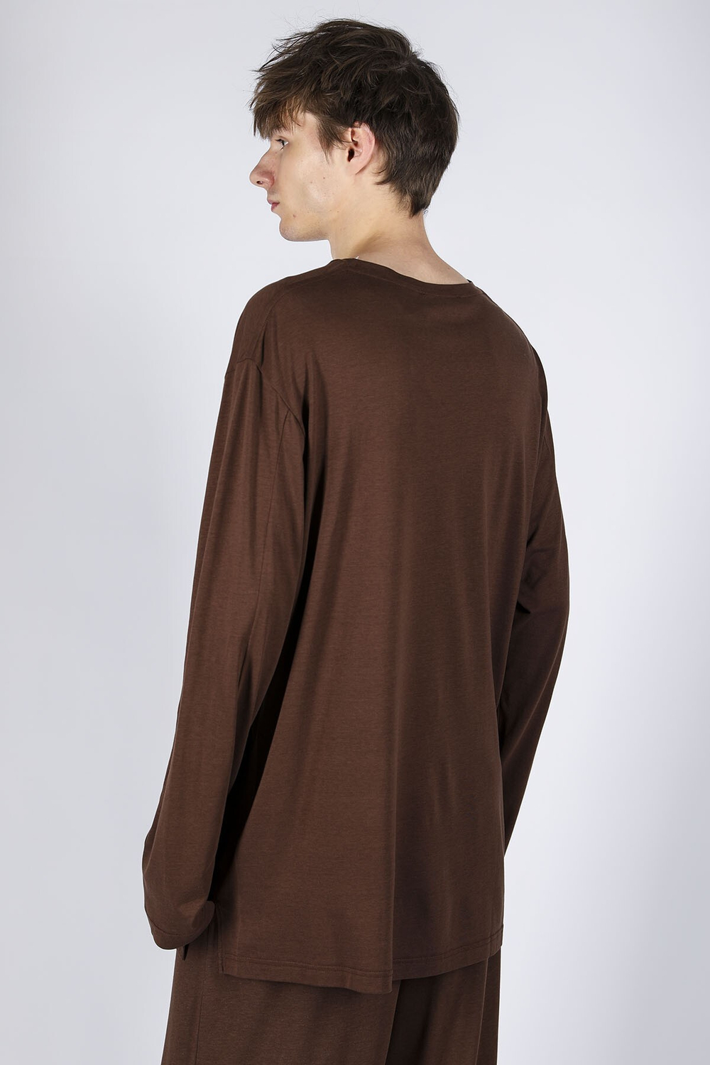 A-COLD-WALL SYSTEM LOUNGE BROWN LONGSLEEVE T-SHIRT