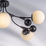 815557 Люстра CROCO 5х5W (led) G9 ЧЕРНЫЙ МАТОВЫЙ/БЕЛЫЙ