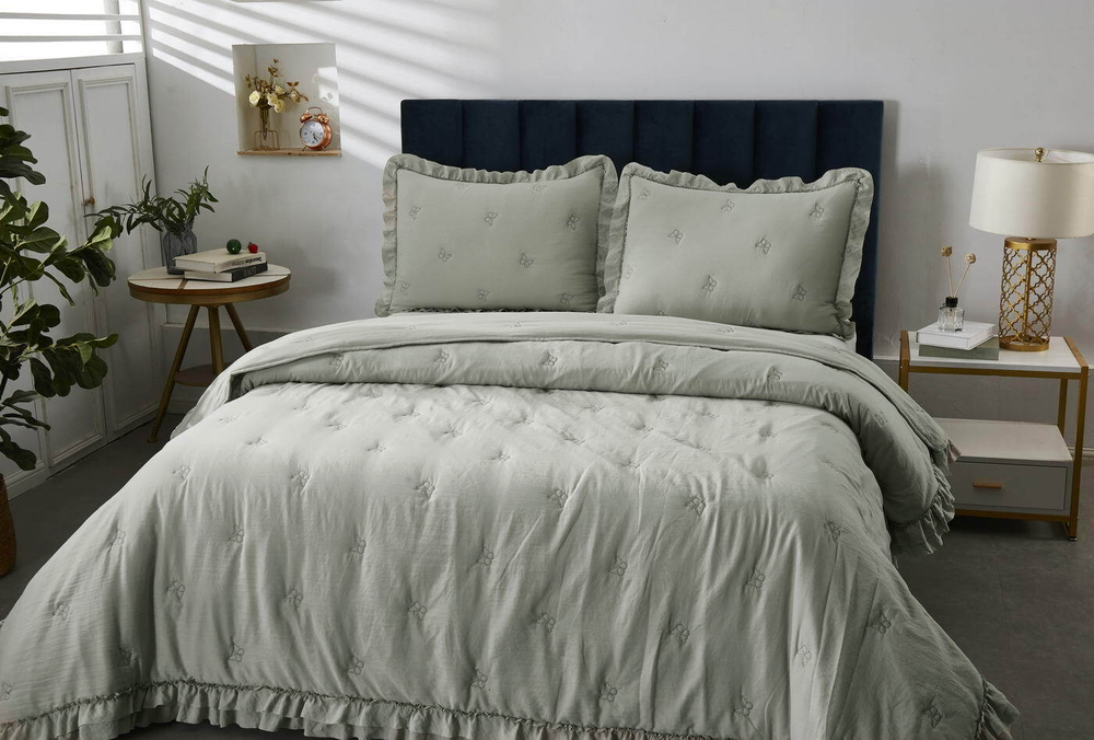 Покрывало 160х220 и наволочка 50х70 Sofi De MarkO Ребека Беж