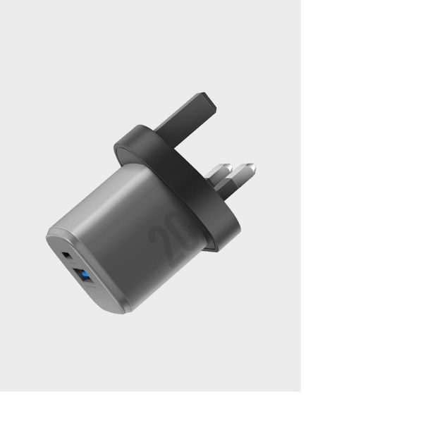 Сетевое зарядное устройство Energea AmpCharge 20W, Темно-серый | Gunmetal