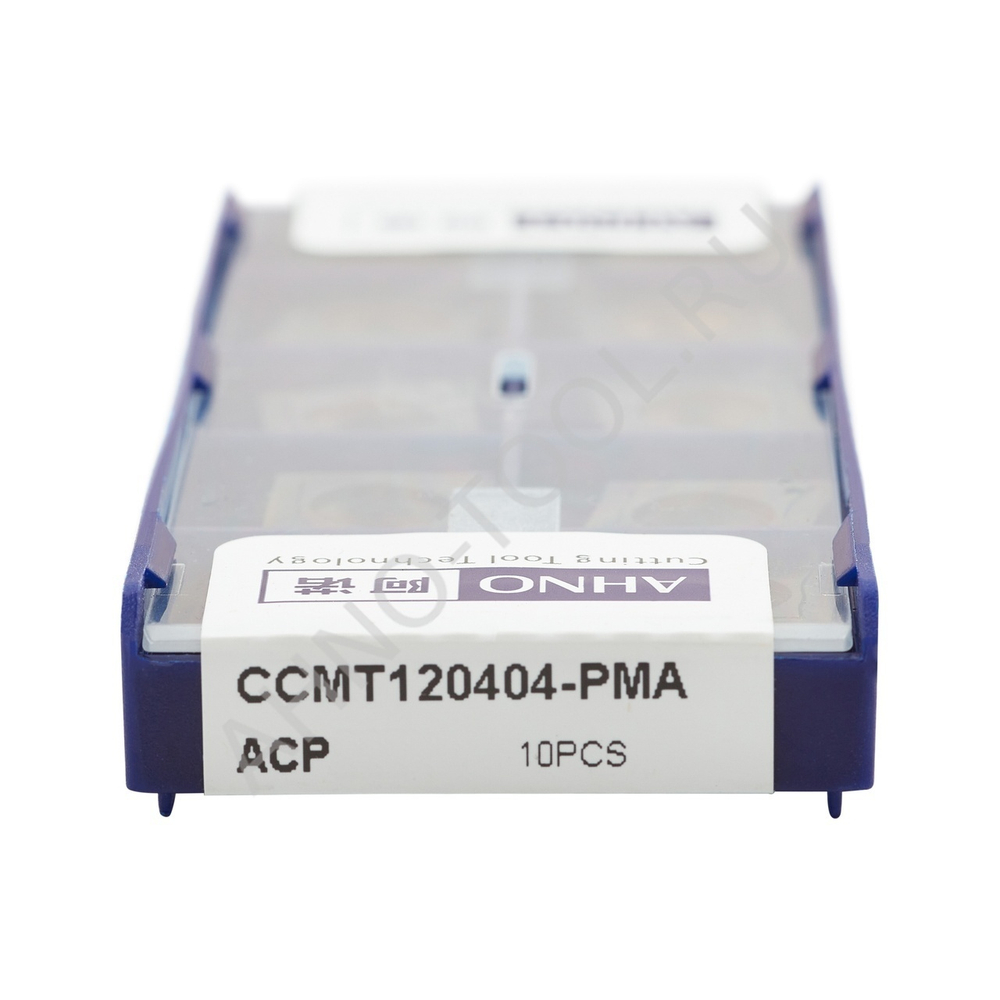 Пластина твердосплавная ISO CCMT120404-PMA ACP10E AHNO по стали, чистовая