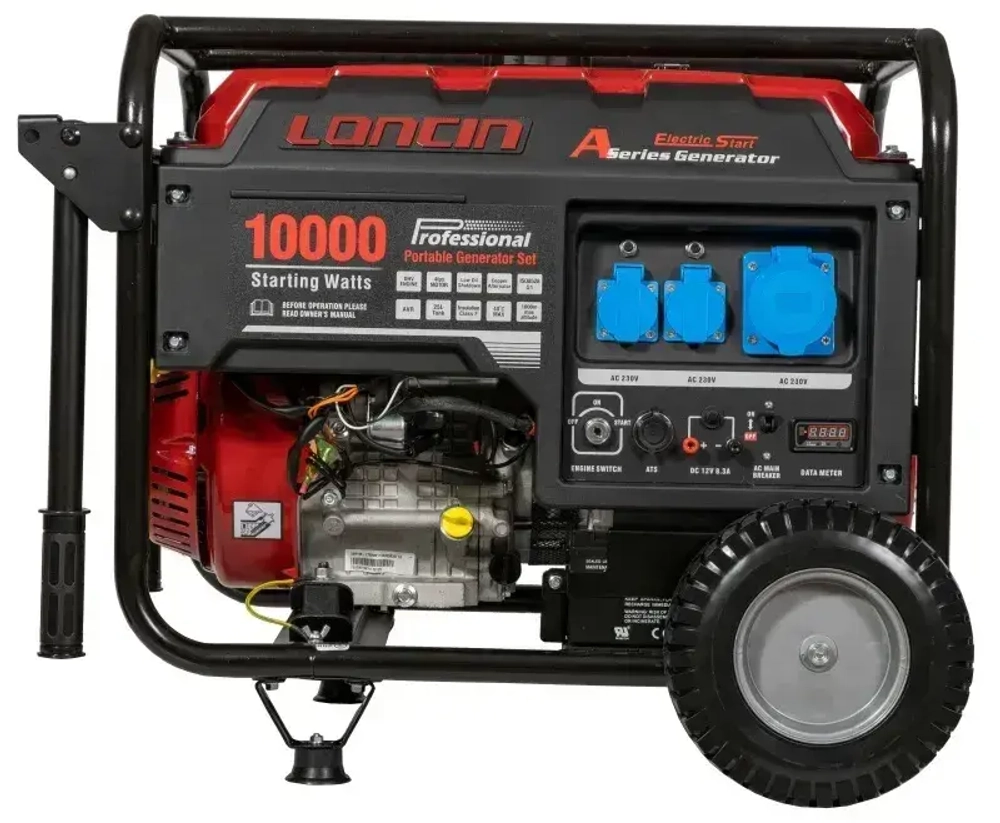 Генератор бензиновый Loncin LC10000D-AS (8.5кВт, 220В, 25л, одна фаза)
