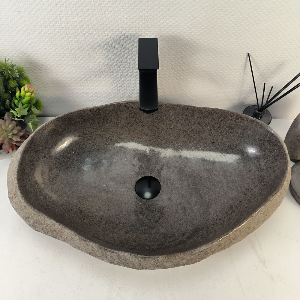 Раковина из речного камня RS-65270 65*40*15 0863