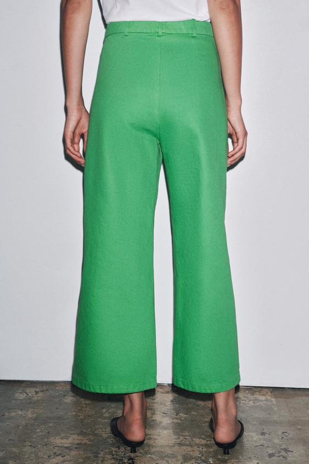 ZARA БРЮКИ С ВЫСОКОЙ ПОСАДКОЙ LIMITED EDITION, ЗЕЛЕНЫЙ