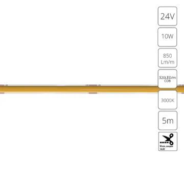 Светодиодная лента 24V 10W/m 3000К 5м IP20 Arte Lamp LANE A2432005-01-3K