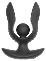 Черная расширяющаяся анальная пробка с вибрацией RC Inflatable Expander Plug with Vibration (Цвет: черный)
