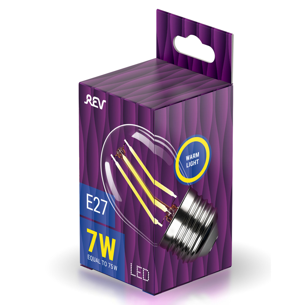 Лампа светодиодная FILAMENT шарик 7W G45 E27 2700K DECO Premium теплый свет