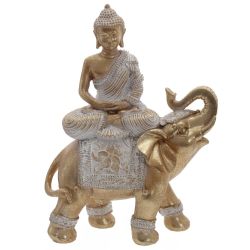 GAEM Фигурка декоративная "Будда на слоне", L14 W9 H23,5 см