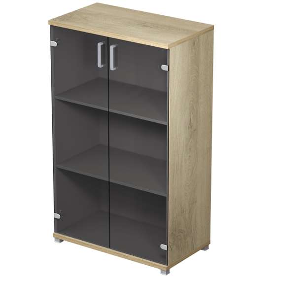 6Ш.017.3 Шкаф для документов средний со стеклом (800*450*1348)