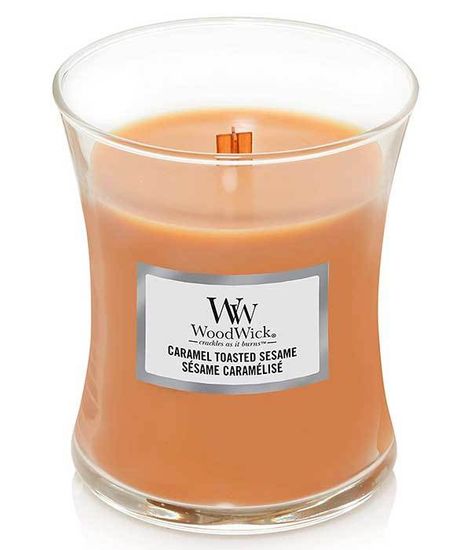 Карамель и жареный кунжут, ароматическая свеча, WoodWick
