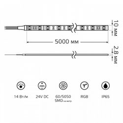 Лента светодиодная Gauss  23637482014