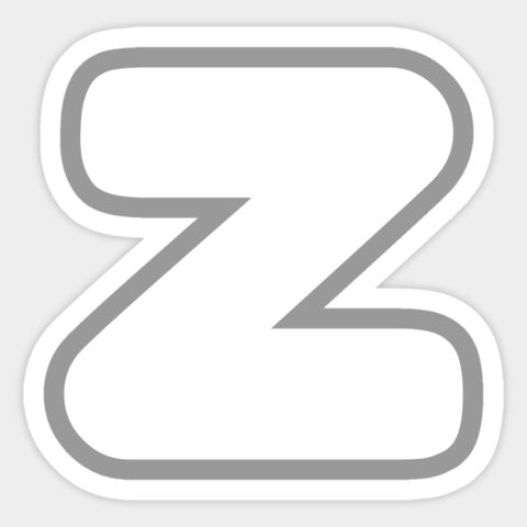 Наклейка «Z» (белая широкая)