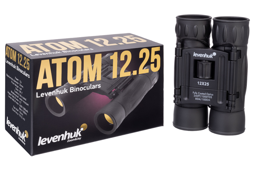 Бинокль Levenhuk Atom 12x25 + ПОДАРКИ
