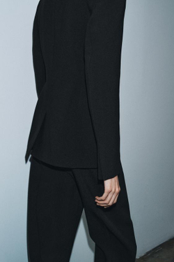 ZARA БРЮКИ-БАЛЛОНЫ ZW COLLECTION, ЧЕРНЫЙ