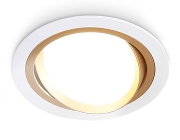 Встраиваемый поворотный точечный светильник 1*GX53 TN51912 WH/GD белый/золото Techno Spot GX Standard tech Ambrella