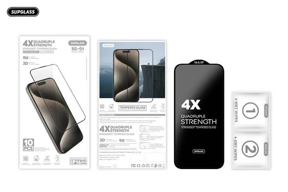 Защитное стекло Supglass SG-01 4X Quadruple Strength Glass 10-in-1 For IP XS Max (6.5)