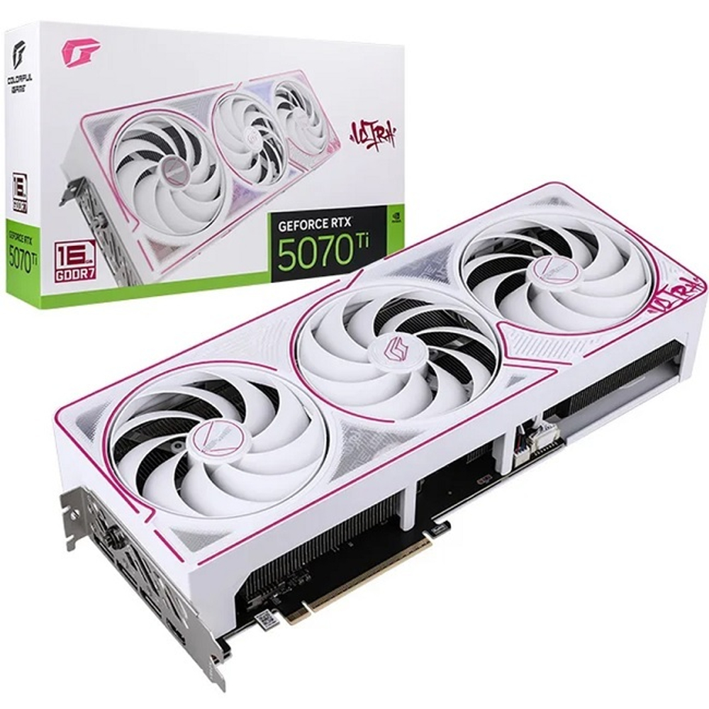 Видеокарта Colorful GeForce RTX 5070 Ti Ultra W OC 16GB-V 16GB (RTX 5070 Ti 16GB ULTRA W OC 16GB-V)