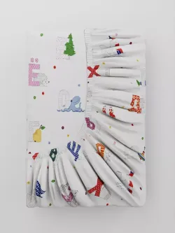 Простынь на резинке перкаль Сказка "Азбука" 90x200 см