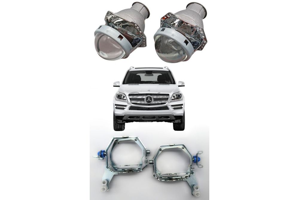 Готовый комплект для замены штатных линз Mercedes-Benz GL X166 Intellect 2012-2016, Тип №2