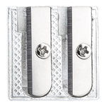 Точилка DELI "39762", металлическая, 2 отверстия, серебро