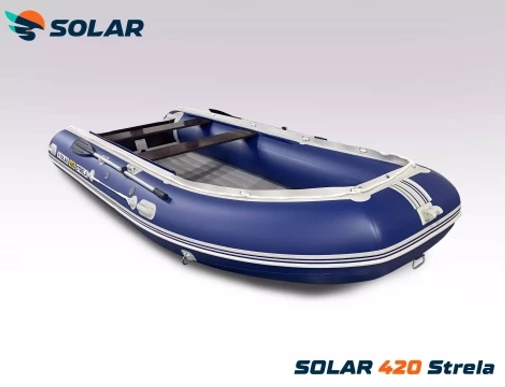 Лодка надувная моторная solar-420 strela jet tunnel