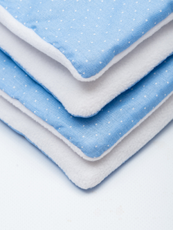 Комплект в коляску с флисом Голубой горох